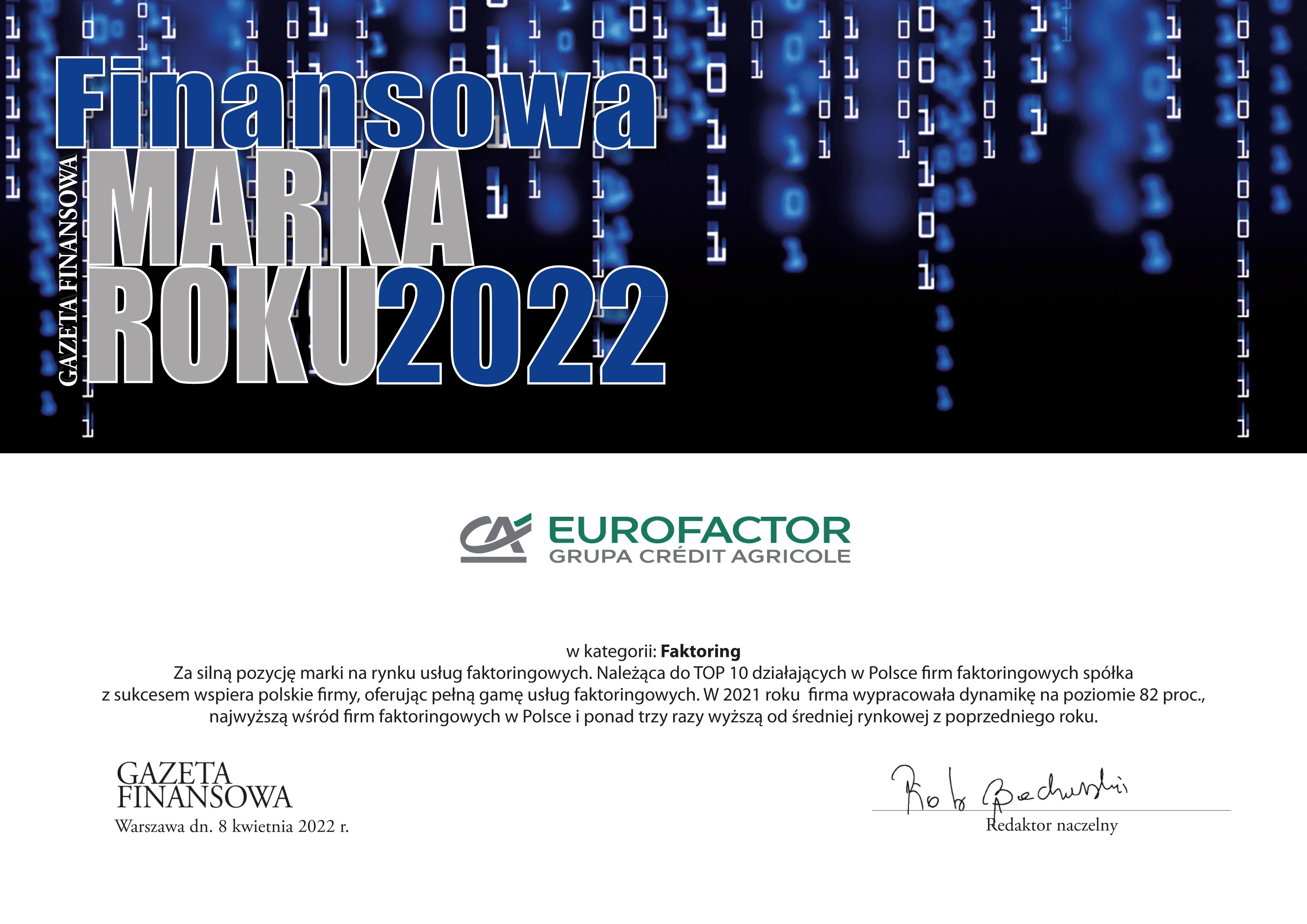 Eurofactor PL dyplom